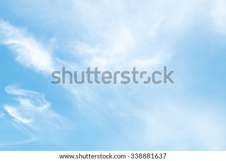 Soft cloud in blue sky