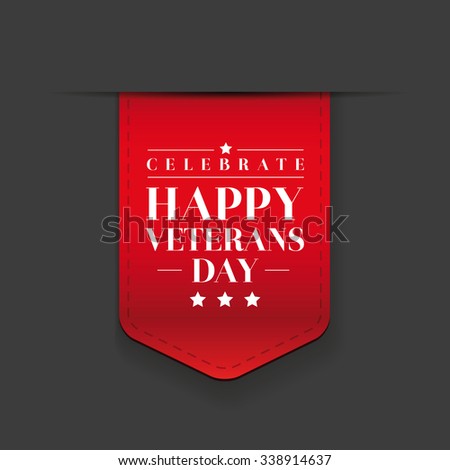 Happy Veterans day ribbon