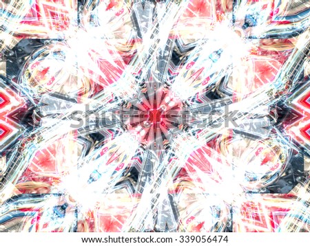 Abstract red pink pattern texture, kaleidoscope seamless background