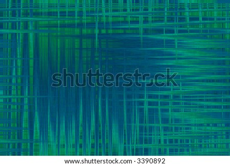 Computer generated green and blue abstract background