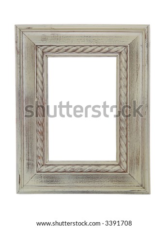 An old fashioned photo frame isolated over white