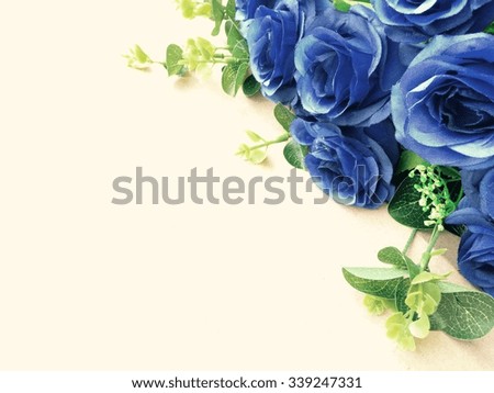 Blue rose vintage background