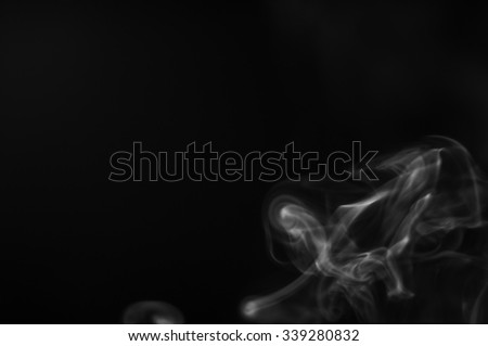 smoke flowing on white background