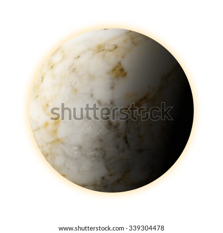 the planet star  concept on white background