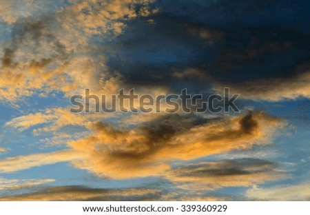 Beautiful cloudy before sunset