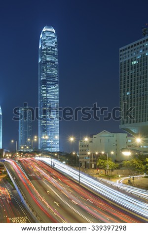 Night Traffic in Hong Kong 
