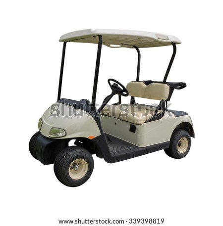 Golf cart golfcart isolated on white background Royalty-Free Stock Photo #339398819