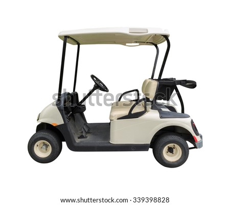 Golf cart golfcart isolated on white background Royalty-Free Stock Photo #339398828