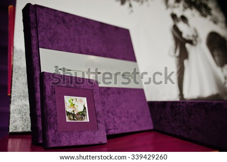 violet velvet photo book and album with big picture