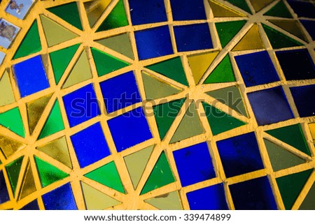 The many color of mosaic glass textures