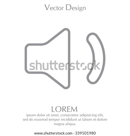 volume low sign, vector design for website. line icon 