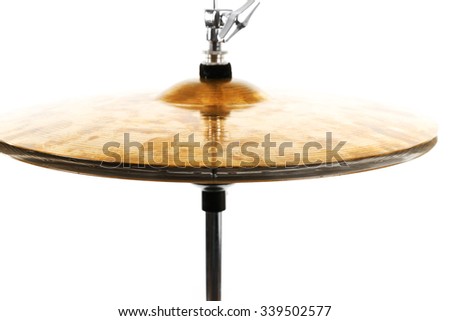 Golden drum isolated on white background