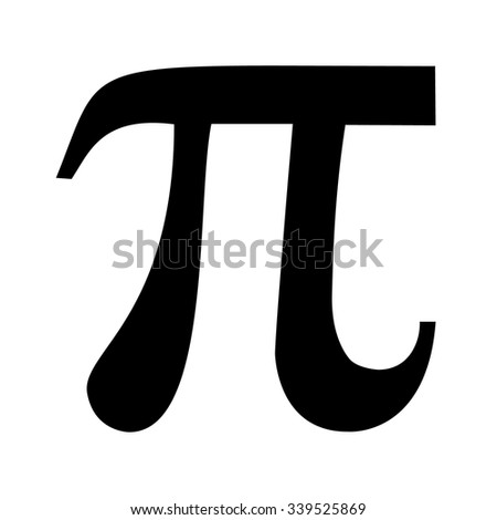 Pi symbol icon . Vector illustration 