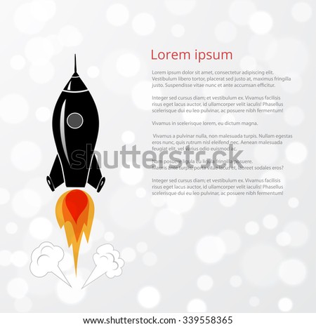 Illustration of space rocket launch