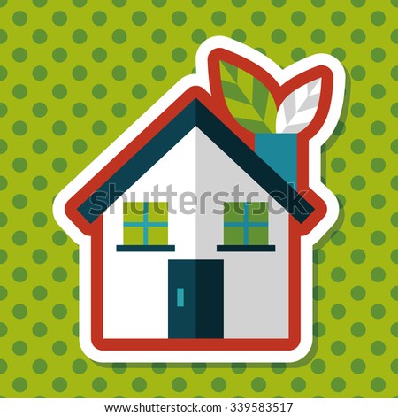 Environmental protection concept flat icon with long shadow,eps10; greenhouses; green house