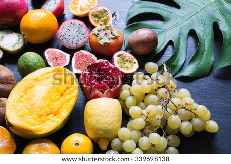 Exotic fruits/toned photo