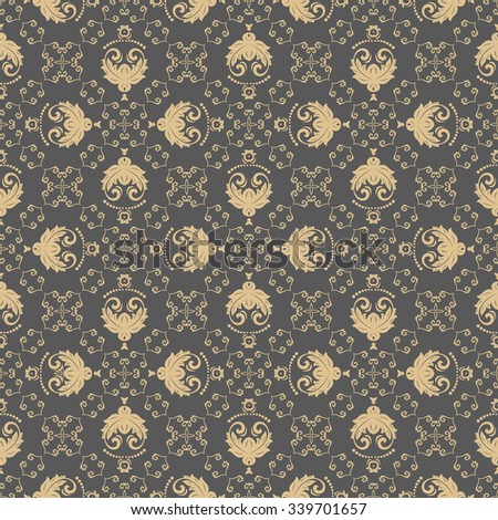 Oriental vector classic golden ornament. Seamless abstract pattern