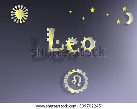zodiac sign on a blue background with stars