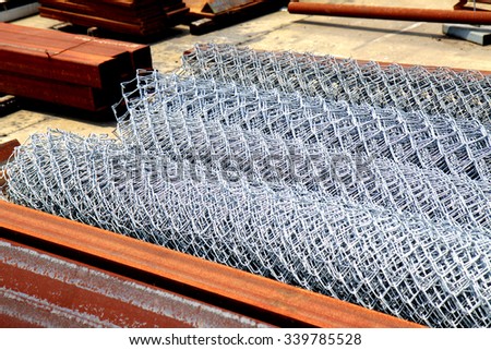 A coil of steel grating