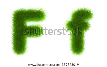 Grass Alphabet eco font isolated on white background,ideal for nature,conservation,natural,organic,education,ecology,environment,health,spring or summer 