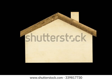 Wooden board isolated on black background