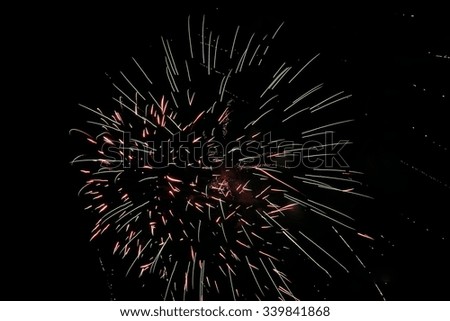 Abstract , Fireworks  on black Background