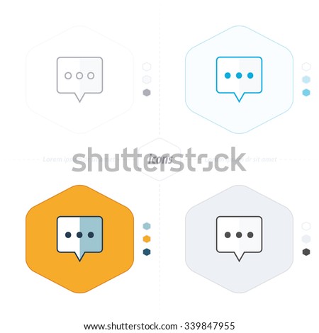 Speech bubbles, vector icon