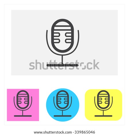 Vector related to. microphone icons for,advertise Web sites and print