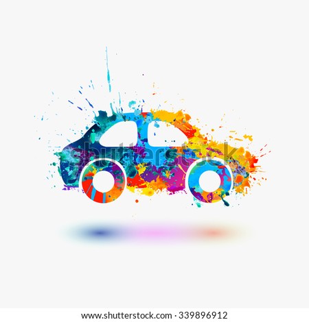 Car rainbow splash icon