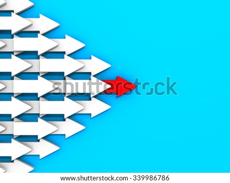 Abstract Arrows Flow Wall Background. 3d Render Illustration