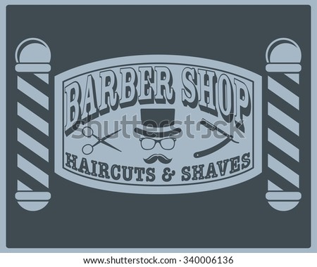Barber shop vintage design template