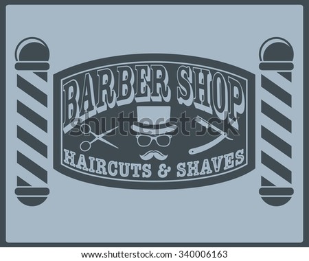 Barber shop vintage design template