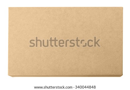 box Isolated on white background Clipping Path Royalty-Free Stock Photo #340044848