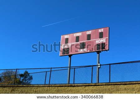 baseball field scoreboard