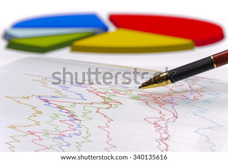 finance and chart of stock market
