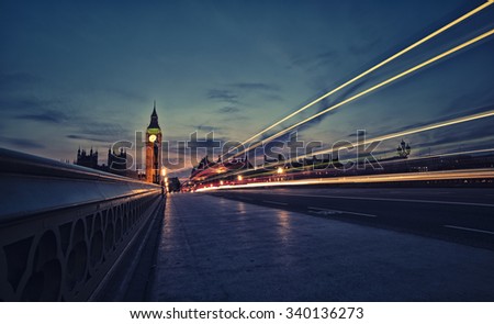 London skyline at twilight