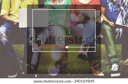 Streaming Broadcast Digital Internet Launching Live Concept Royalty-Free Stock Photo #340169849