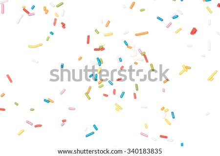 Sprinkles on white background Royalty-Free Stock Photo #340183835