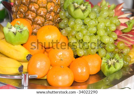 Oranges and grapes.