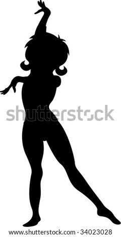 Gymnast Performing in Silhouette