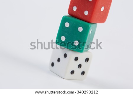 Poker cube on a white background