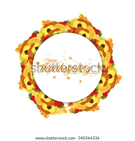 Colored background with text for thanksgiving day