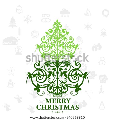 Vector Illustration for Christmas with beautiful Christmas element