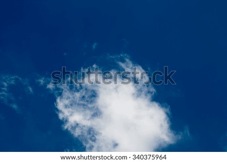 Blue sky background with white cloud