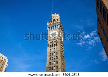 Bromo Seltzer Tower in downtown Baltimore, Marryland USA