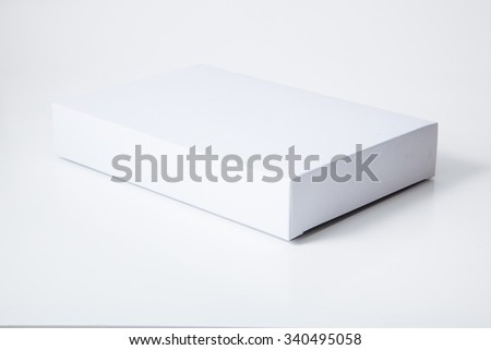 Isolated whtie box on white background