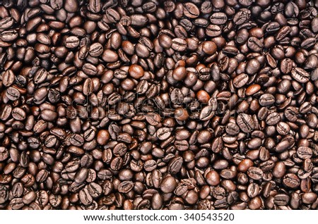 Abstract Seamless of Espresso Coffee Beans for Background Texture