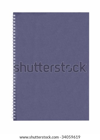  Blue cover of a spiral notebook