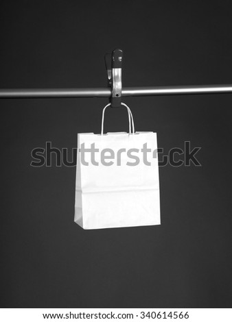 Photo of bag. Template for branding identity.