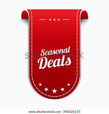 Seasonal Deal Red Vector Icon Design